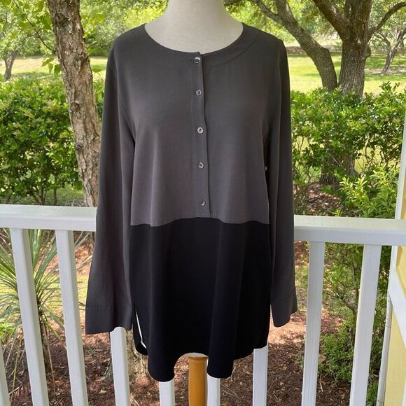 Eileen Fisher Color-block Tunic - Picture 1 of 4